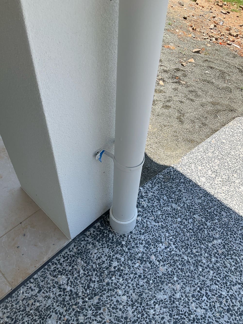 Loose bracket fixing, recorded during a pre-purchase inspection in Caboolture